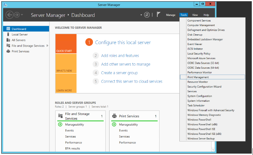 Настройка easy print в windows server 2012 r2